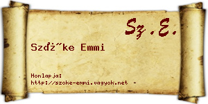 Szőke Emmi névjegykártya